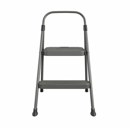 Cosco 2 Step All Steel Step Stool: Dark Gray, 225 lb Capacity, No Assembly, Kitchen Stepper for Adults image {5}