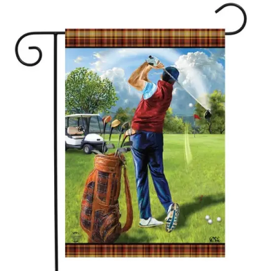 Golf Day Spring Garden Flag 18" x 12.5" Briarwood Lane image {1}