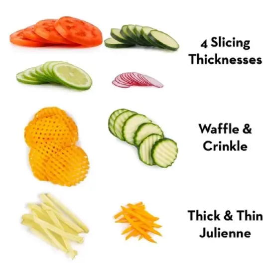 PL8 Professional Mandoline Black: Stainless Steel & ABS Vegetable Slicer, 4 Blades, Dishwasher-Safe image {4}