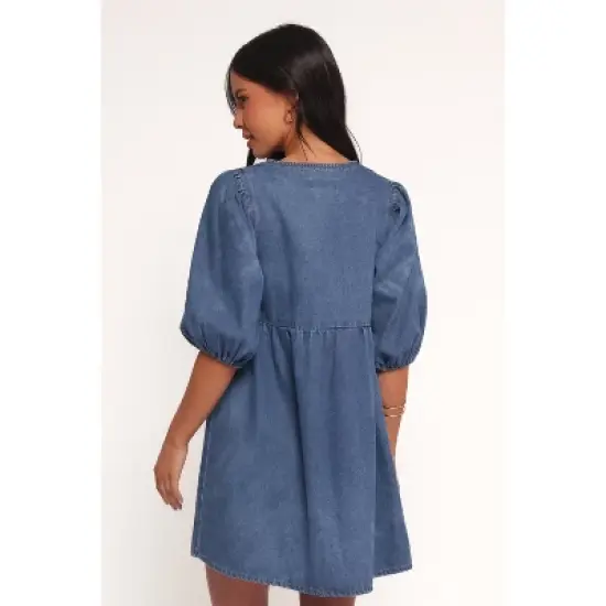 Petal and Pup Romana Tie Front Mini Dress image {2}