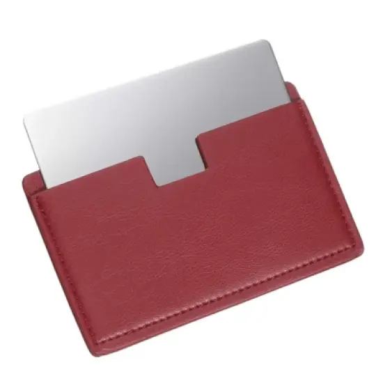 Unique Bargains Stainless Steel Smooth Travel Compact Small Makeup Mirror image {7}