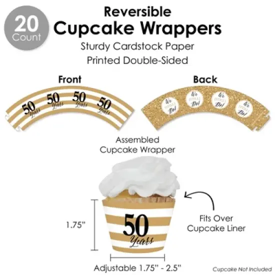Big Dot of Happiness We Still Do - 50th Wedding Anniversary - Anniversary Party Favors and Cupcake Kit - Fabulous Favor Party Pack - 100 Pieces image {3}