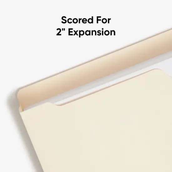 Smead File Jacket, Reinforced Tab, 2" Expansion, Legal Size, Manila, 50 per Box (76560) image {4}