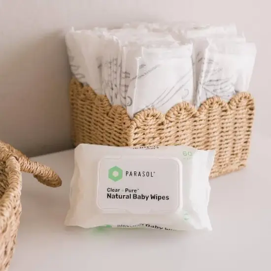 Parasol Clear+Pure Natural Baby Wipes - 30ct image {7}