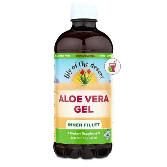 Lily Of The Desert Aloe Vera Gel - Inner Fillet Filtered Aloe Vera Drink For Gut Health, Wellness, Glowing Skin, 32 Fl Oz image {2}