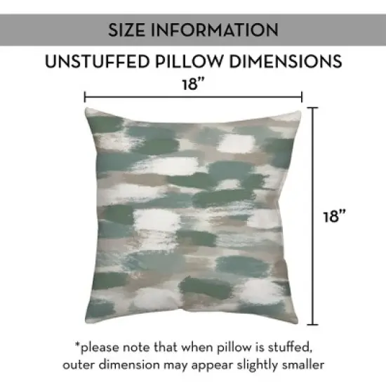 Creative Products Green Brushstroke Pattern 18x18 Indoor / Outdoor Pillow image {8}
