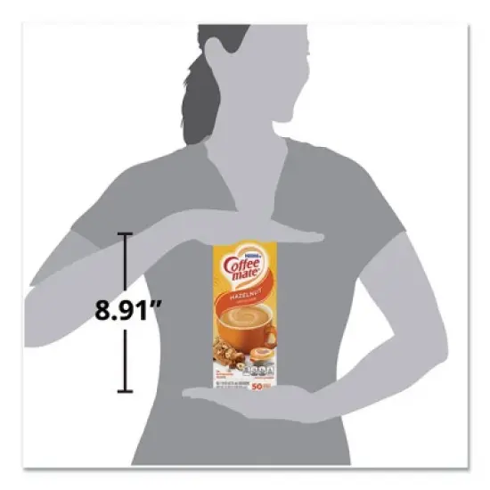 Coffee mate Liquid Coffee Creamer, Hazelnut, 0.38 oz Mini Cups, 50/Box image {3}