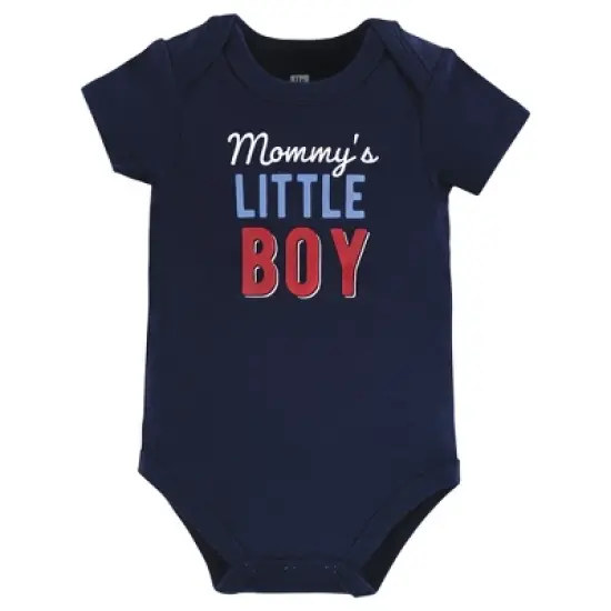 Hudson Baby Infant Boy Cotton Bodysuits, Mommys Little Boy image {2}