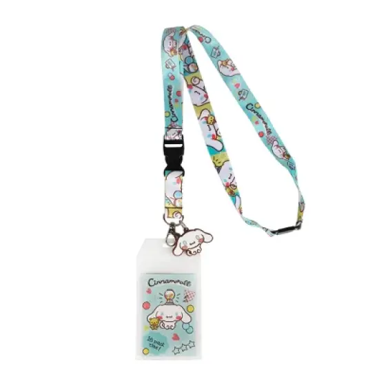 Cinnamaroll Snack Time Theme 22-inch Lanyard with Clear ID Sleeve and Rubber Charm image {5}