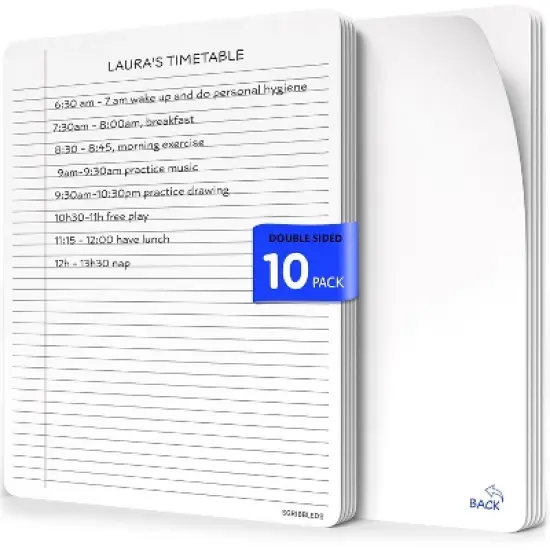 SCRIBBLEDO College Ruled Dry Erase Sheets 9x12, 10 Pack image {7}