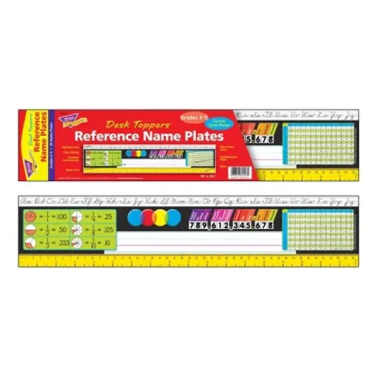 TREND Zaner-Bloser Desk Toppers&reg; Reference Name Plates, Grades 3-5, 36 Per Pack, 3 Packs image {2}