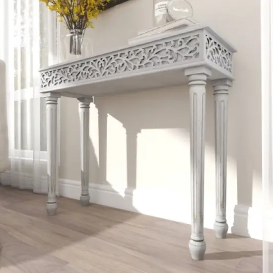 Farmhouse Mango Wood Console Table - Olivia & May image {7}