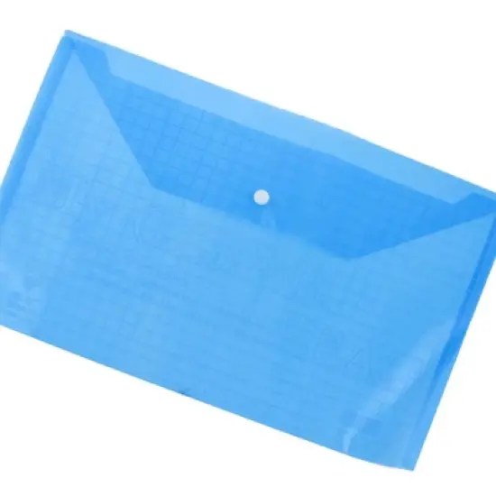 Unique Bargains Office Plastic Paper File Holder A4 Clear Blue 1 Pc image {3}