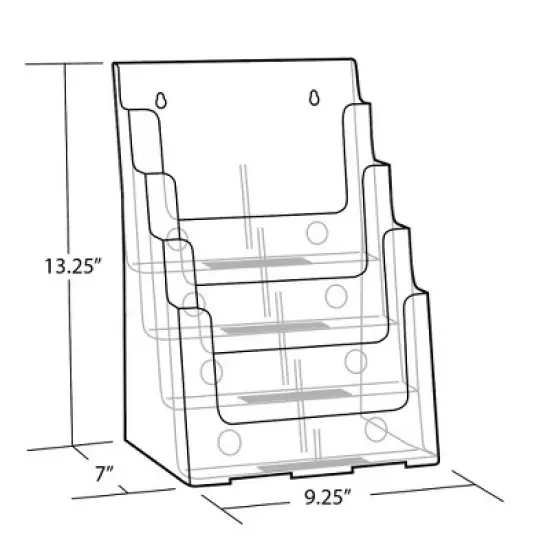 Azar Displays Four-Tier Four-Pocket Letter Sized Brochure Holder image {2}