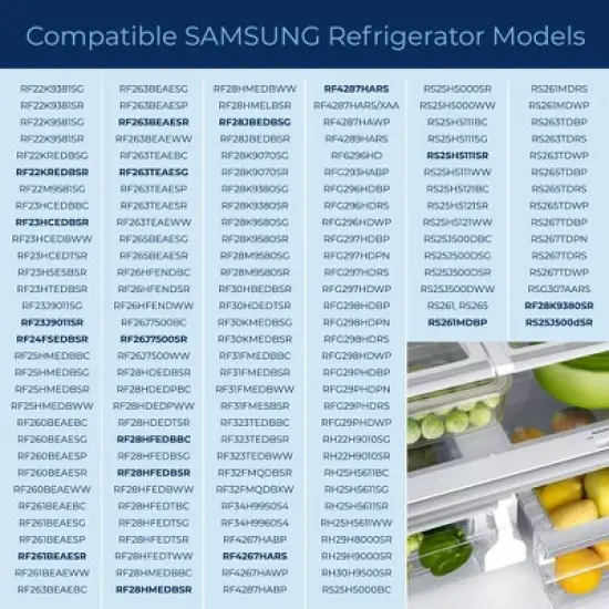 PureLine Samsung DA29-00020B Compatible Refrigerator Water Filter, Also Replacement for DA29-00020A, HAF-CIN EXP, DA97-08006A (3 Pack) image {7}