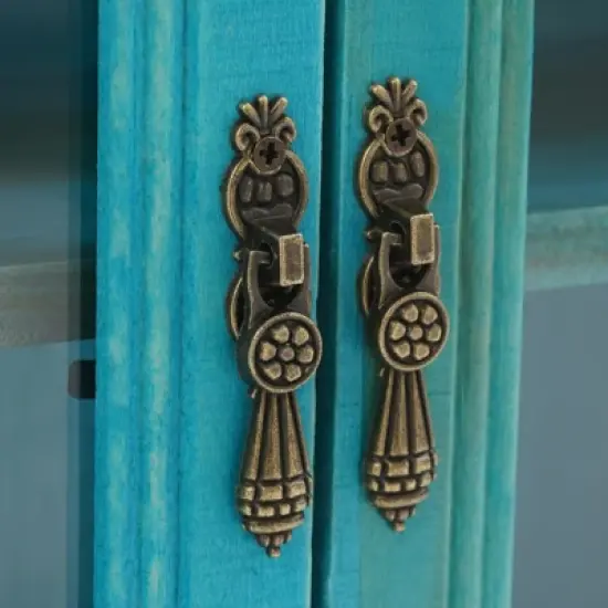 YIYIBYUS Wood Storage Cabinet Storage Cabinet with 2 drawers, Double Door Desktop Storage Cabinet image {6}