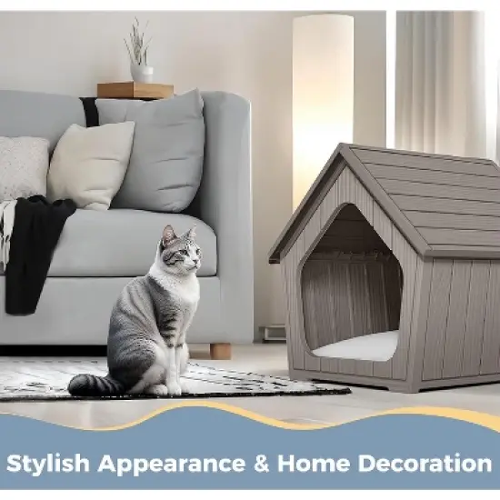 Decksplore Cat Bed for Outdoor Indoor Weatherproof Cat Shelters for Small Outdoor Shelter image {4}