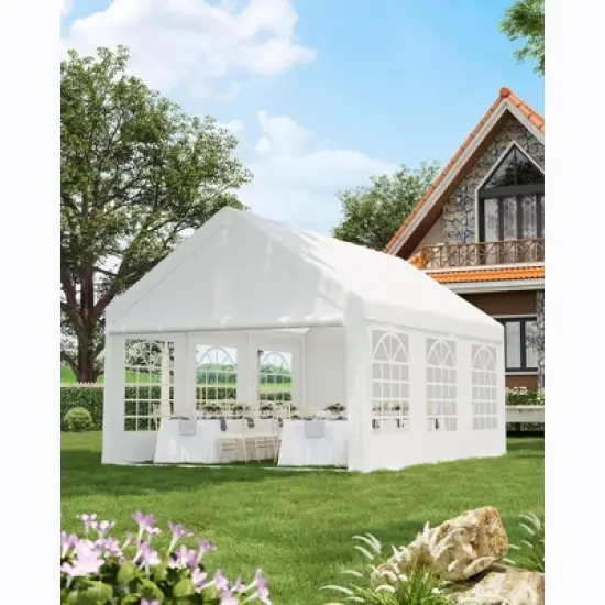 Heavy Duty Party Tent - Commercial Canopy with Removable Sidewalls & Church Windows, for Weddings, Banquets & BBQ Events image {10}