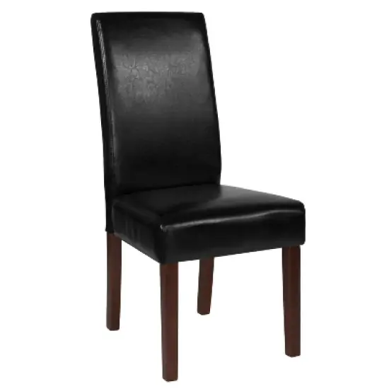 Flash Furniture Greenwich Series Upholstered Panel Back Mid-Century Parsons Dining Chairs image {6}