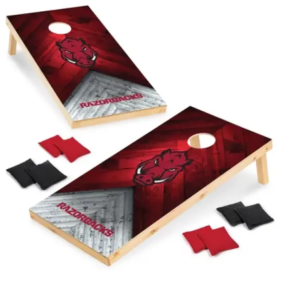 NCAA Arkansas Razorbacks 2'x4' Wood Cornhole Set image {7}