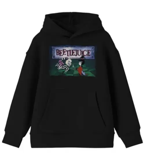 Beetlejuice Animated Series Youth Boy's Black Hoodie image {1}