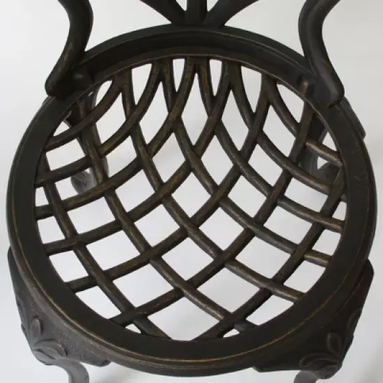 SKRAN Set of 3 Outdoor Bistro Set,Outdoor Rust-Resistant Cast Aluminum Bistro Set with 2 Chairs  for Park Yard & Garden image {6}