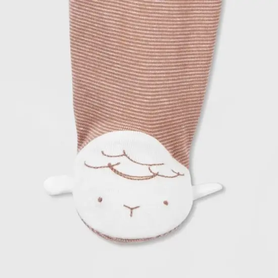 Carter's Just One You&reg; Baby 3pc Footed Hat Top & Bottom Set - White/Brown image {2}