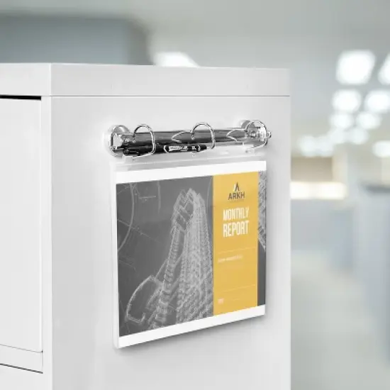 Avery Industrial Magnetic Hanging Binder Rings, 3 Ring Binder, 1.5" Slant Rings, Holds 375 Sheets, 6 Binder Ring Mechanisms (46036) image {4}