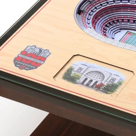 NCAA Ohio State Buckeyes 100th 25-Layer StadiumViews Lighted End Table image {3}