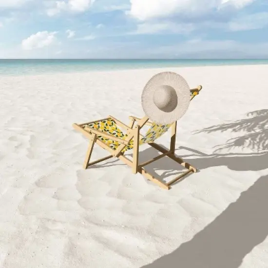 Avenie Mediterranean Summer Lemons Sling Chair - Deny Designs image {2}