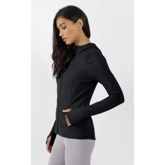 Yogalicious - Women's Slim Fit Hooded Track Jacket image {2}