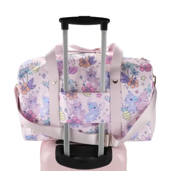 Disney Stitch & Angel 18" Pink Duffle Bag image {5}