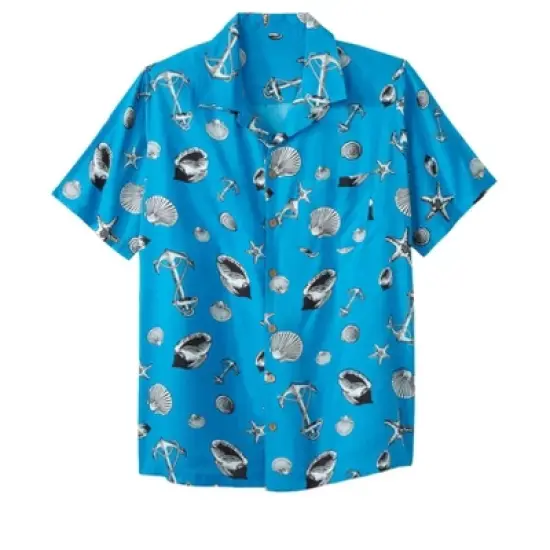 KS Island by KingSize Men's Big & Tall  Printed Rayon Short-Sleeve Shirt image {36}
