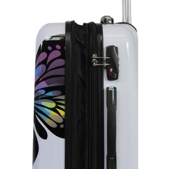 World Traveler Butterfly 4 Piece Hardside Upright Spinner Luggage Set image {2}