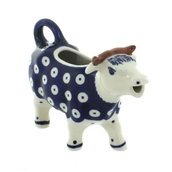 Blue Rose Polish Pottery D081 Manufaktura Cow Creamer image {3}