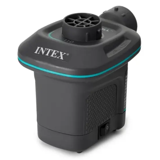 Intex Splash N Chill Island 4 Person Inflatable Float Lounger with Cup Holders, Backrests, Built In Cooler & Quick Fill Portable AC Electric Air Pump image {2}