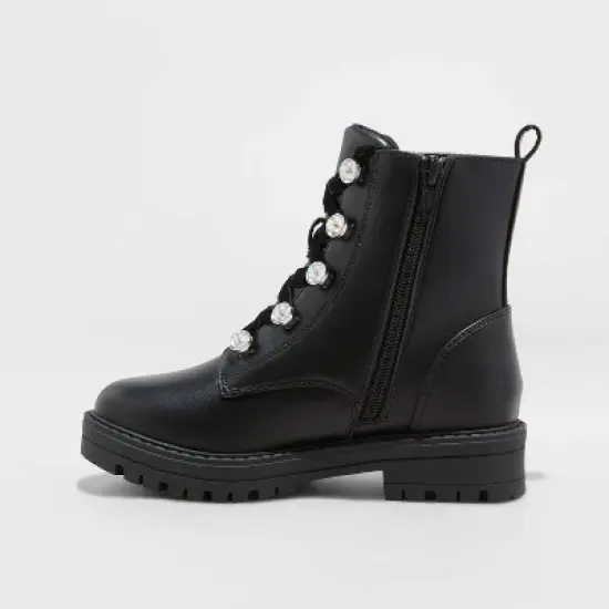 Girls' Zara Combat Boots - art class&trade; Black image {1}