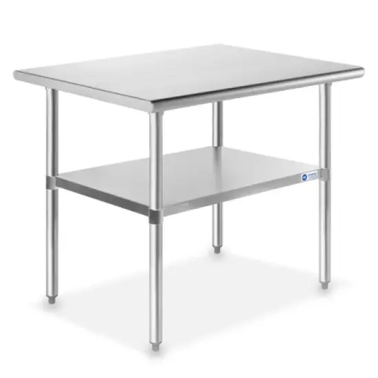 GRIDMANN Stainless Steel Tables with Undershelf, NSF Commercial Kitchen Work & Prep Tables for Restaurant and Home image {8}