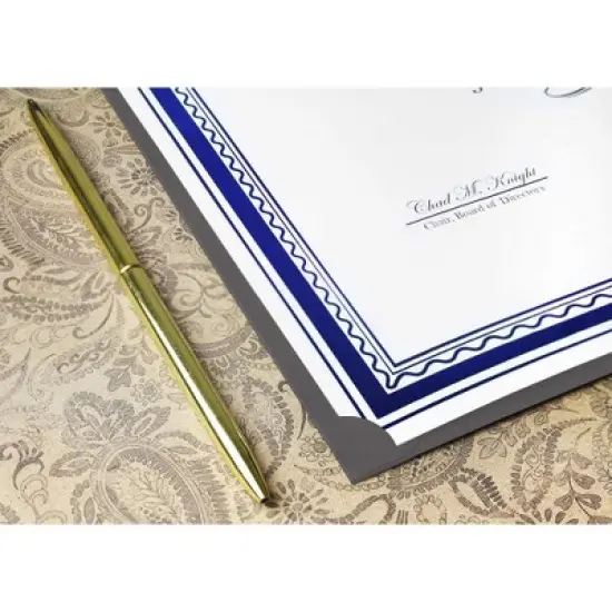 Best Paper Greetings 12 Pack Award Certificate Holder, Folder & Cover for Letter Size Documents, Files & Graduation Diploma, Grey image {2}