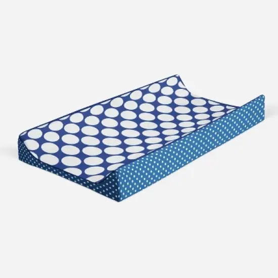 Bacati - MixNMatch Blue Large Dots Changing Pad Cover image {6}