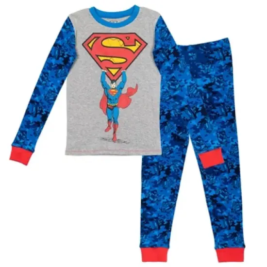 DC Comics Justice League Robin Cosplay Pajama Shirt and Pants Sleep Set Little Kid to Big Kid image {11}
