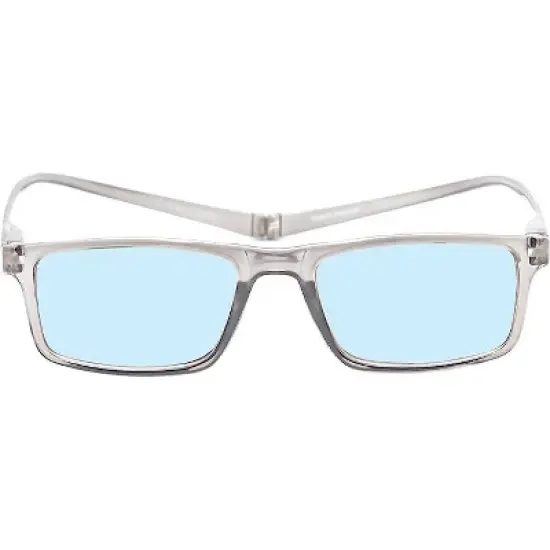 Magz Gramercy Magnetic Front Connecting Reading OR Blue Light Glasses OR Transition Photochromic in Matte Transparent Gray image {1}