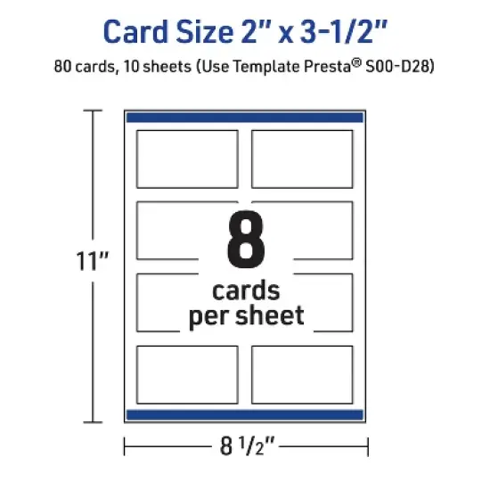 Avery&reg; Cards, 2" x 3.5", Black & White Polka Dots, Matte White, 80ct image {4}