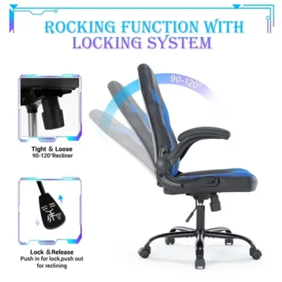 JIONJOY Ultimate Gaming Chair: Ergonomic, PU Leather, Executive Desk Chair with Flip-up Armrests image {4}