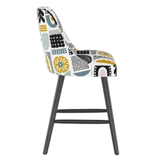Sherrie Counter Height Barstool in Patterns Botanical Helsinki Block Lavender - Skyline Furniture image {2}