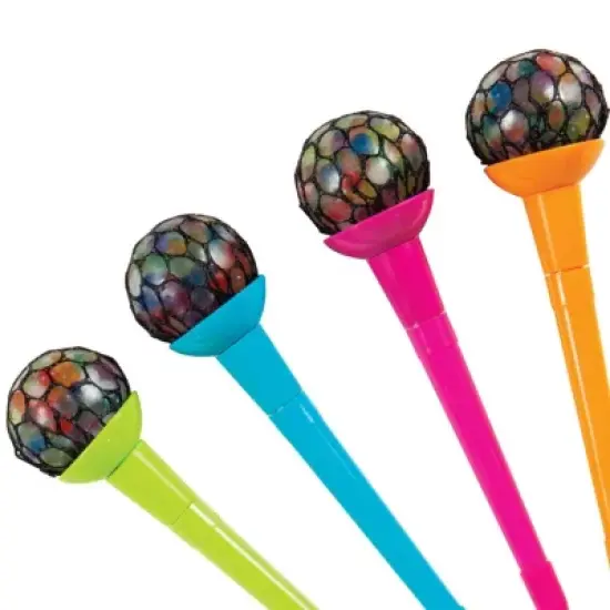 Rainbow Squishy Mesh Pens (4 Pack) image {4}