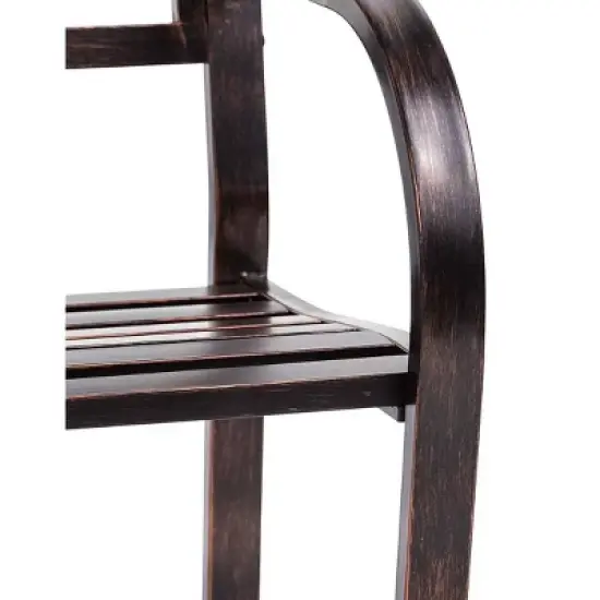 Plow & Hearth Sunflower Metal Garden Bench image {6}