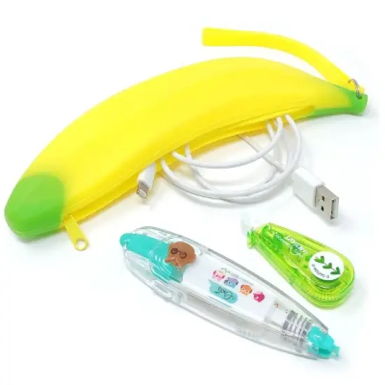 Wrapables Silicone Banana Pencil Pouch (Set of 2) image {2}