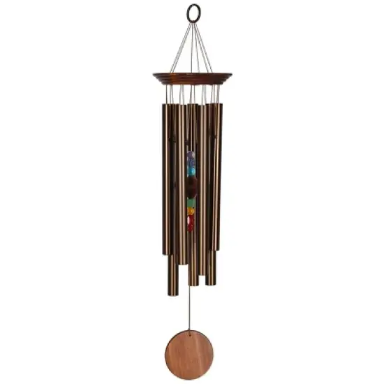 Woodstock Wind Chimes Asli Arts&reg; Collection, Half Coconut Bamboo Chime, Bamboo Wind Chime image {9}