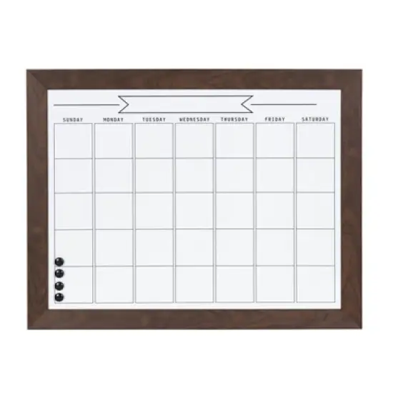 DesignOvation Beatrice Framed Magnetic Dry Erase Monthly Calendar image {6}